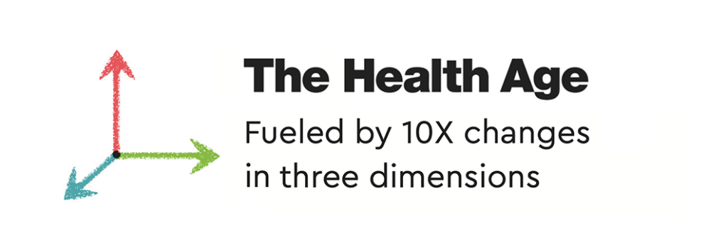 The Health Age, Fueled by 10x changes in three dimensions.