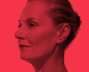 Side profile of woman